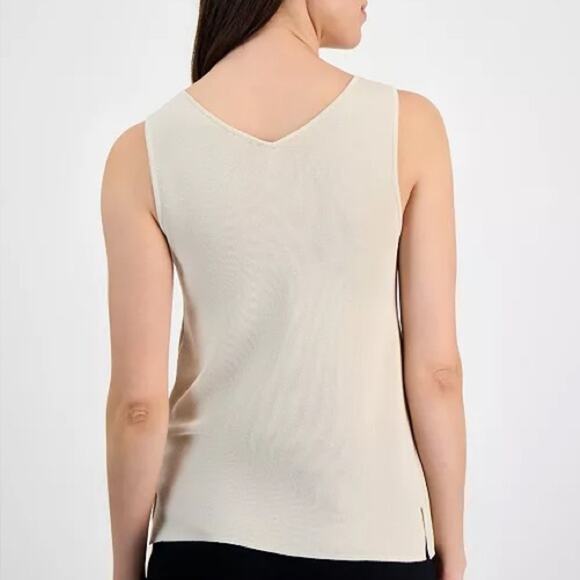 Anne Klein Fine Rib Knit Top - Picture 2 of 10